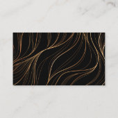 ミニマルエレガントリストブラック金ゴールドHairStylistサロン 名刺 (裏面)