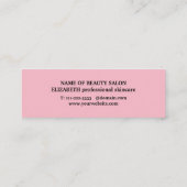 ミニマルエレガントリストブラック&ピンク美しい スキニー名刺 (裏面)