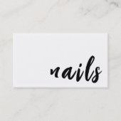 ミニマルエレガントリストブラック&ホワイトネイルサロン 名刺 (正面)