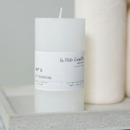 ミニマルエレガントリストブラック&ホワイトラベル 長方形シール