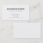 ミニマルエレガントリストブラック&ホワイトレトロ 名刺 (正面/裏面)