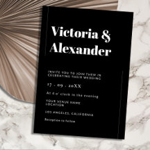 ミニマルエレガントリストブラック&ホワイト結婚ズ