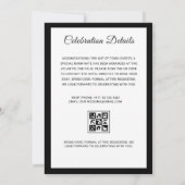 ミニマルエレガントリストブラック&ホワイト結婚式招待状 招待状 (裏面)