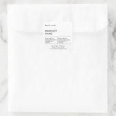 ミニマルエレガントリストブランド名の製品ラベル スクエアシール (バッグ)