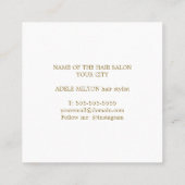 ミニマルエレガントリストブルーゴールデンヘアピン スクエア名刺 (裏面)