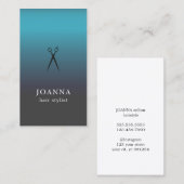 ミニマルエレガントリストブルーハサミHairStylist 名刺 (正面/裏面)