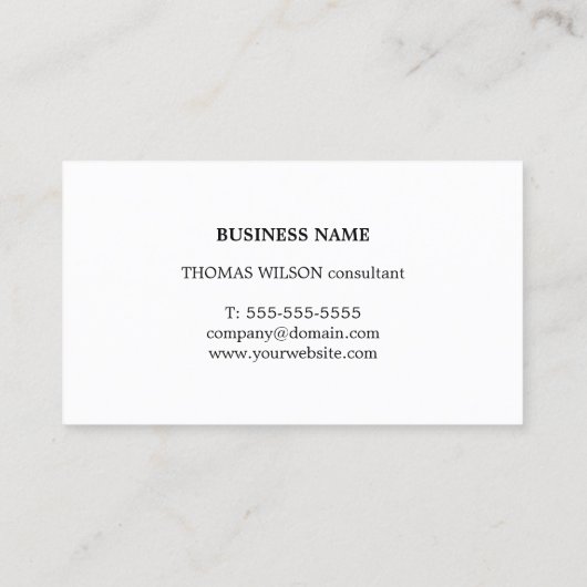 ミニマルエレガントリストブルーパステルはっきりしたネットワーキング 名刺 (裏面)