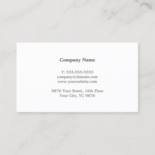 ミニマルエレガントリストブルーフェイク金ゴールドライン弁護士 名刺 (裏面)