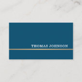 ミニマルエレガントリストブルーフェイク金ゴールドライン弁護士 名刺 (正面)