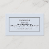 ミニマルエレガントリストブルーホワイトコンサルタントビジネス 名刺 (裏面)