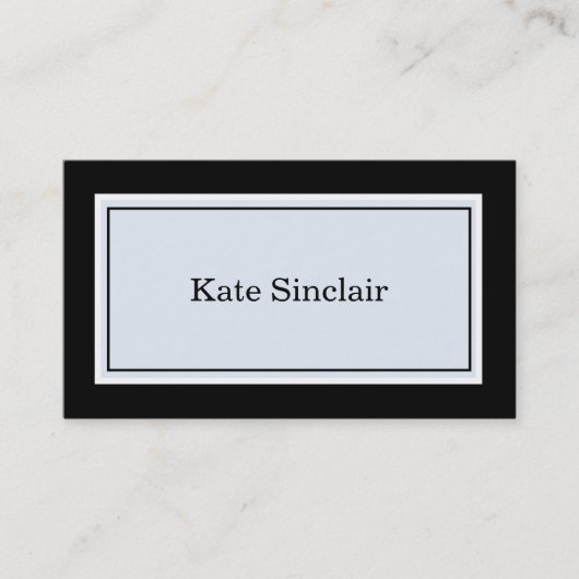 ミニマルエレガントリストブルーホワイトコンサルタントビジネス 名刺 (正面)