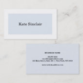 ミニマルエレガントリストブルーホワイトコンサルタント 名刺 (正面/裏面)