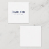 ミニマルエレガントリストブルー&ホワイトプレーンレトロ ノートカード (正面/裏面)