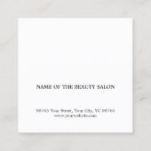 ミニマルエレガントリストプレイングレー&ホワイトヘアドレッサー スクエア名刺 (裏面)