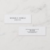 ミニマルエレガントリストプレーンシンプルプロフェッショナル スキニー名刺 (正面/裏面)