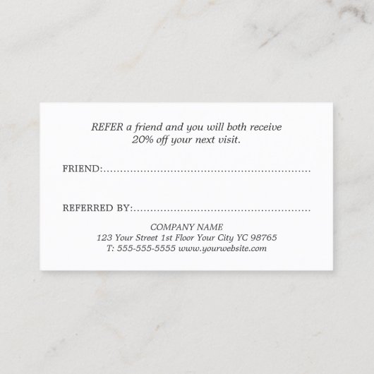 ミニマルエレガントリストベージュゴールデン美しい 紹介カード (裏面)