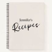 ミニマルエレガントリストベージュレシピ ノートブック (正面)