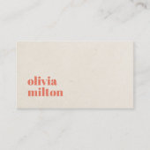 ミニマルエレガントリストベージュ兵馬俑 名刺 (正面)