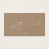 ミニマルエレガントリストベージュ美しいサロンロイヤリティカード (正面)