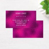 ミニマルエレガントリストホットピンク金属製名刺 (デスク)