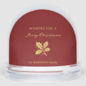 ミニマルエレガントリストホリデーフォトスノーグローブ (裏面)