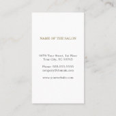 ミニマルエレガントリストホワイトグレーシザー美容師 名刺 (裏面)
