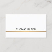 ミニマルエレガントリストホワイトコッパー線弁護士 名刺 (正面)