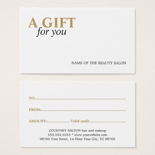 ミニマルエレガントリストホワイトゴールデンイエロー美しい (正面&裏面)