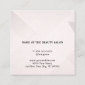 ミニマルエレガントリストホワイトジオメトリック美しいサロン 予約カード (裏面)