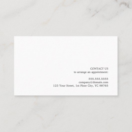 ミニマルエレガントリストホワイトフェイク金ゴールドクーポン美しい 割引カード (裏面)