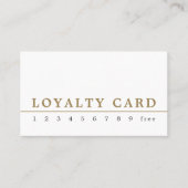 ミニマルエレガントリストホワイトブラックゴールデンライン美しい ロイヤリティカード (正面)