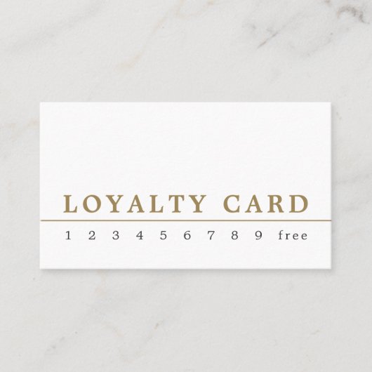 ミニマルエレガントリストホワイトブラックゴールデンライン美しい ロイヤリティカード (正面)
