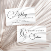 ミニマルエレガントリストホワイトプロフェッショナルサロン 名刺