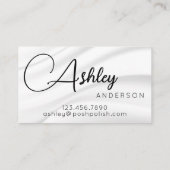 ミニマルエレガントリストホワイトプロフェッショナルサロン 名刺 (裏面)
