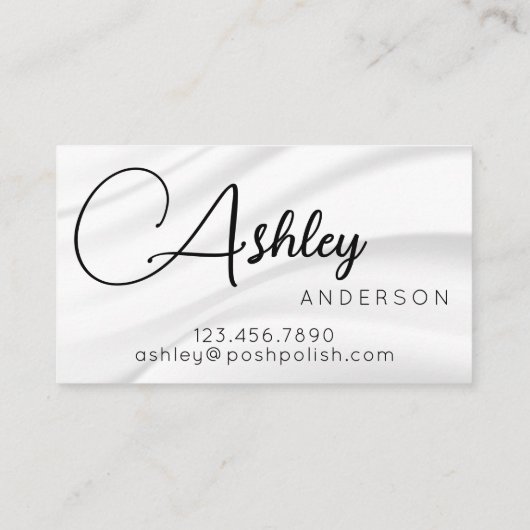 ミニマルエレガントリストホワイトプロフェッショナルサロン 名刺 (裏面)