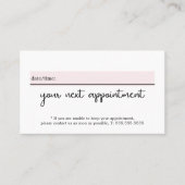 ミニマルエレガントリストホワイトローズ美しい 予約カード (正面)