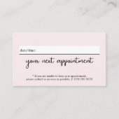 ミニマルエレガントリストホワイトローズ美しい 予約カード (正面)