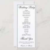 ミニマルエレガントリストホワイト結婚式 プログラム (裏面)