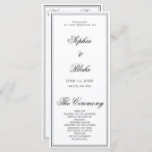 ミニマルエレガントリストホワイト結婚式 プログラム (正面/裏面)