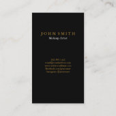 ミニマルエレガントリストメイクアップアーティストブラシ写真 名刺 (裏面)