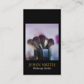 ミニマルエレガントリストメイクアップアーティストブラシ写真 名刺 (正面)