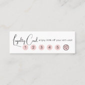 ミニマルエレガントリストメイクアップアーティスト顔ロゴロイヤリティ スキニー名刺 (正面)