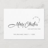 ミニマルエレガントリストメリークリスマスホリデー ポストカード (正面)