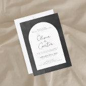 ミニマルエレガントリストモノクロブラック&ホワイト 招待状