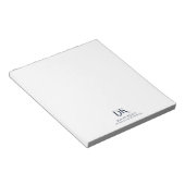 ミニマルエレガントリストモノグラムダークネイビーブルースタイリッシュ ノートパッド (アングル)