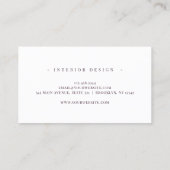 ミニマルエレガントリストモノグラムダークマルーンレッド金ゴールド 名刺 (裏面)