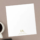 ミニマルエレガントリストモノグラムダークレッドスタイリッシュ金ゴールド ノートパッド<br><div class="desc">ミニマカスタムリストエレガントモノグラムDark Maroon Red金ゴールドのメモスタイリッシュ帳は、あなたのワークスペースに豪華で洗練された追加である。</div>