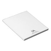 ミニマルエレガントリストモノグラムモダンブラック ノートパッド (アングル)