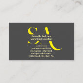 ミニマルエレガントリストモノグラム名刺 | カスタム 名刺 (裏面)