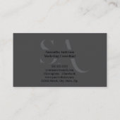 ミニマルエレガントリストモノグラム名刺 | カスタム 名刺 (裏面)